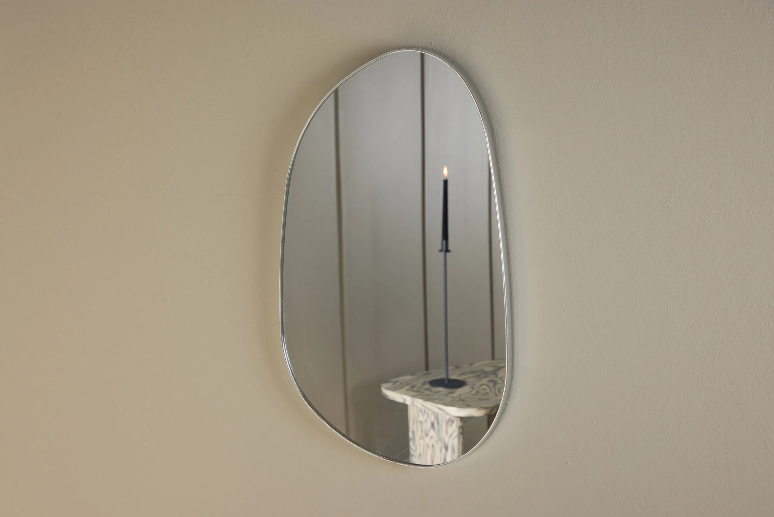 Askersund Mirror 65x40 - Silver Aluminium Frame / Clear Glass