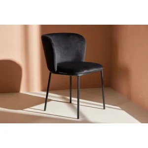Edina Dining Chair 2-pack - Svart/ SvartVelvet