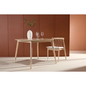 Flora Dining Table ø120 - Vitwash / Veneer