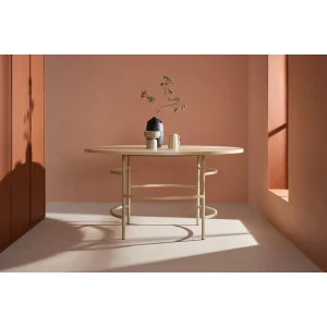 Copenhagen Dining Table ⌀140x74 - Vitwash / Beige