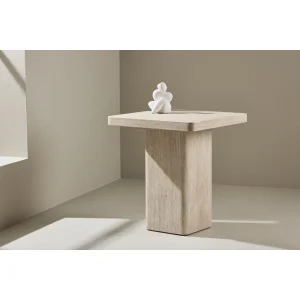 Qvart Sofa Table 50x50x56 cm - Travertinelook