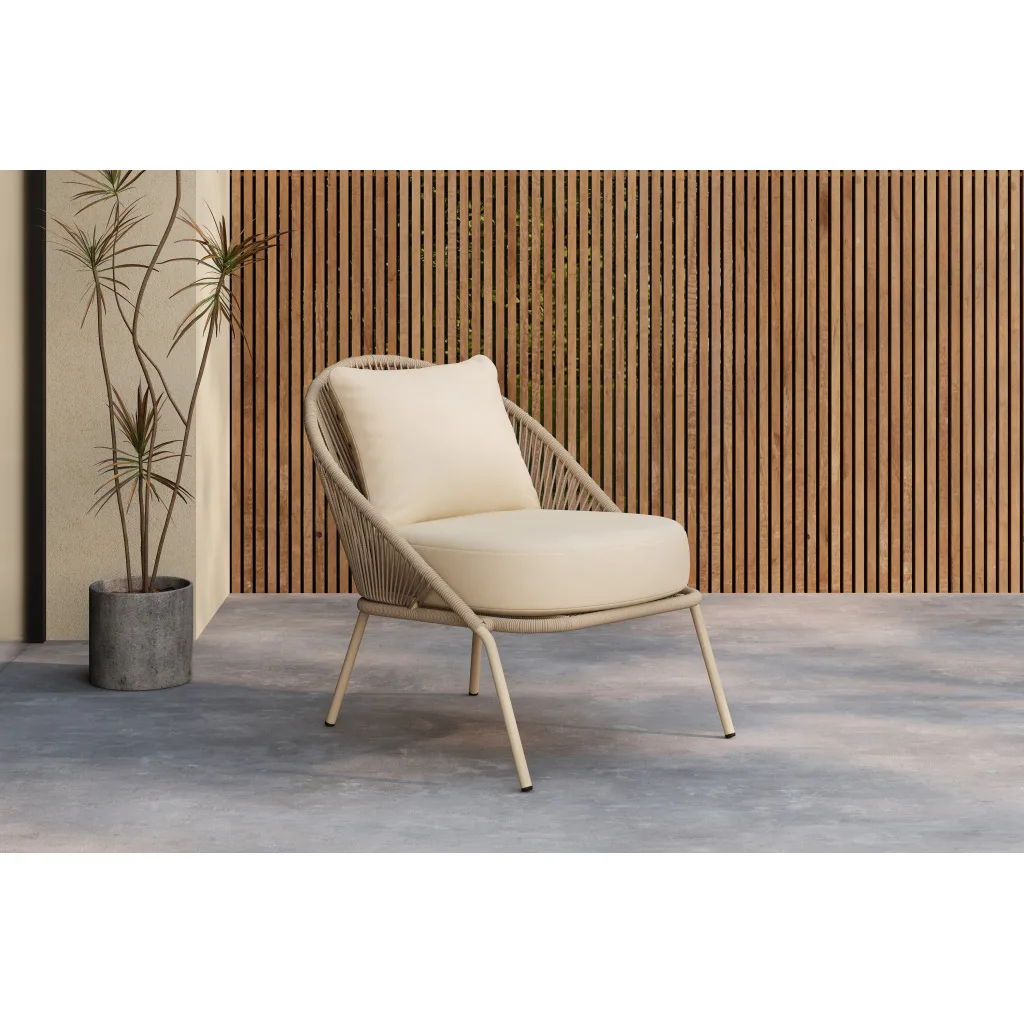 Lindos Lounge Chair Beige/Beige