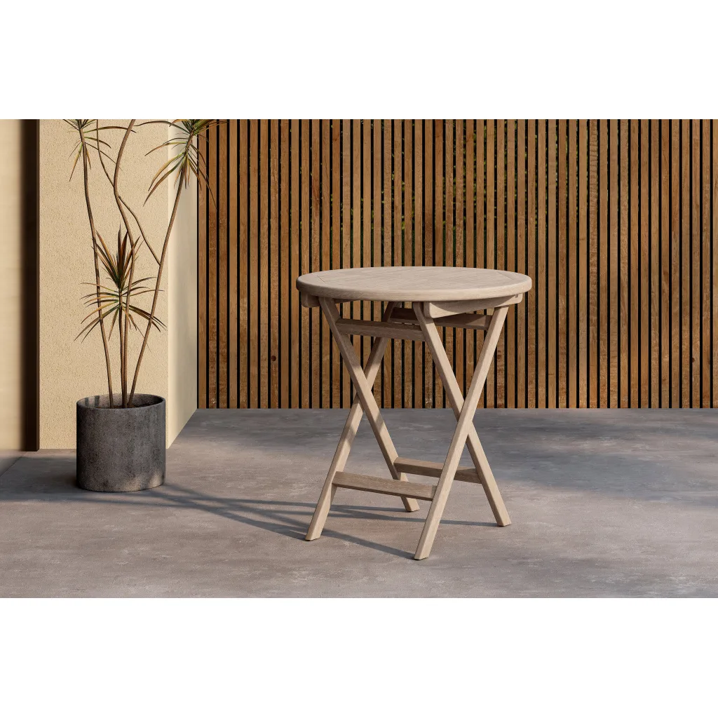 Kenya Cafe Table Ø70 -Vitwash