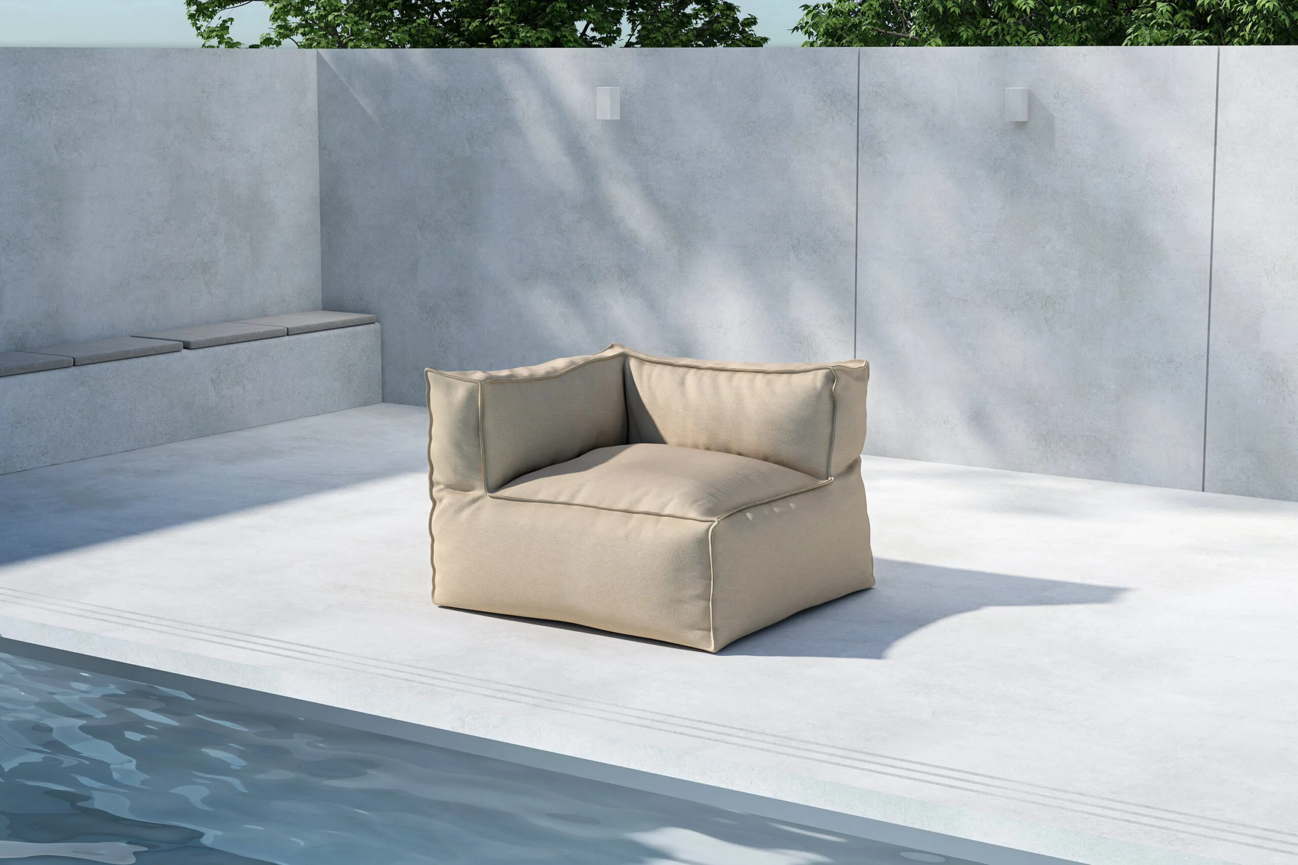 Rambo Lounge Sofa Corner - Beige /