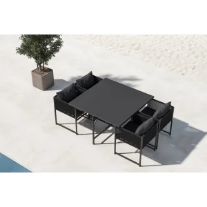 Noto Dining Set - Svart/ Svart