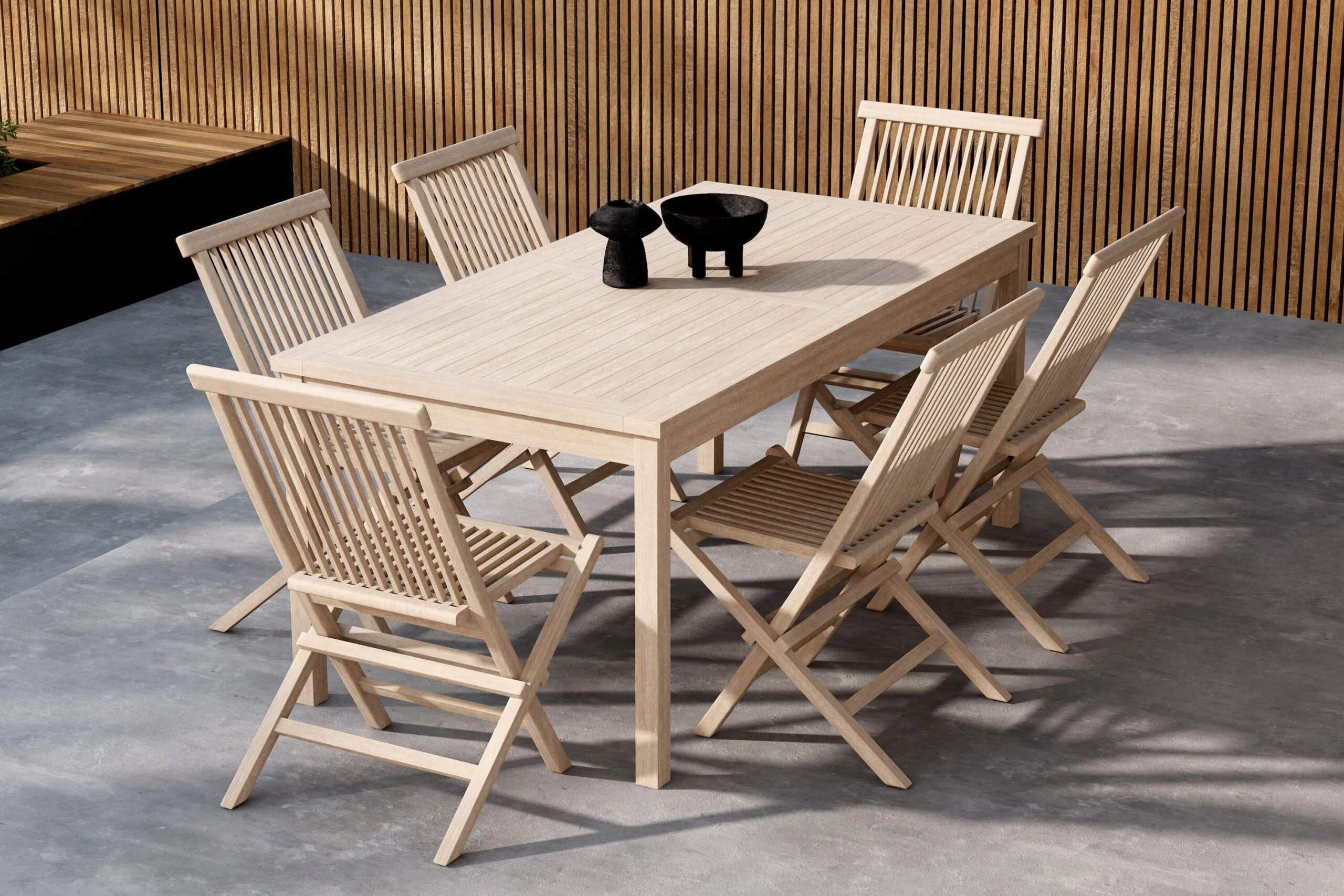 Kenya Dining Table + Kenya Dining Chair - Vitwash x 6