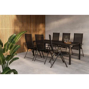 Giardini Dining Table - Svart+ Levanzo Diningchair - Svartx 6