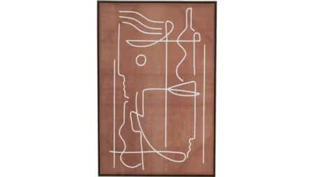 BILDE Arvo med ram, 80×120 , terracotta – Dina Möbler