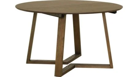 Borås ø130/230 cm – Brunlackad Ek – Dina Möbler