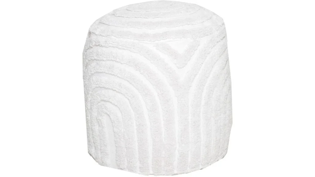 BUFFY Puff, rund, vit