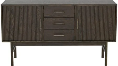 LYON Sideboard i brunlackad ekfaner – Dina Möbler