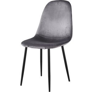 Johannes Stol grå med svarta ben 4-pack