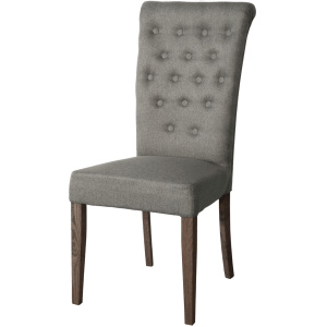 Fink stol med mörkbruna ben 2-pack