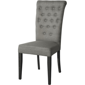 Fink stol grå med svarta ben 2-pack