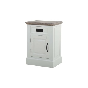 Knight Sängbord 46x64cm vit/grå