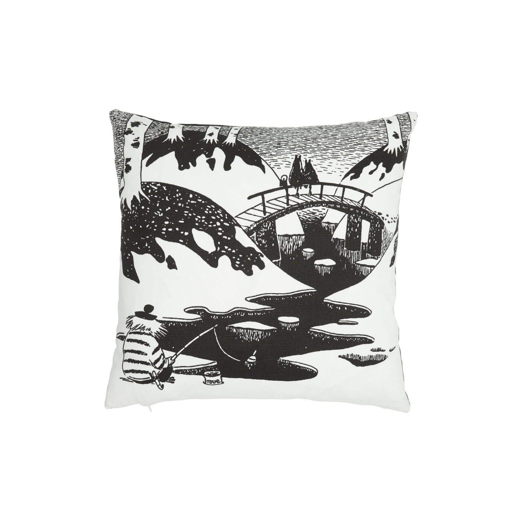 Bron Kuddfodral Svart/vit 45x45cm