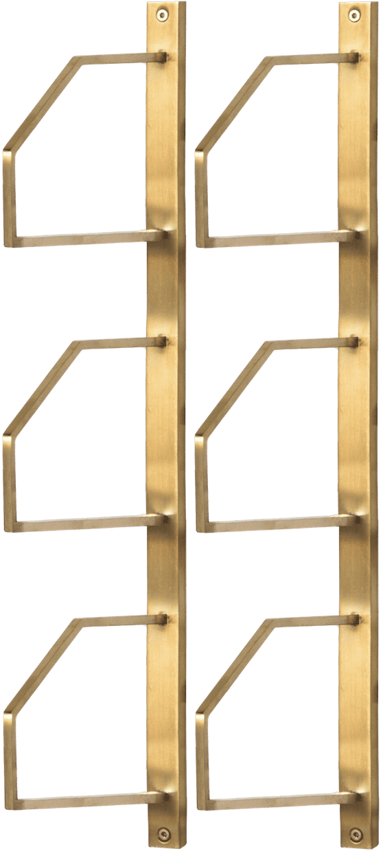 Square väggkonsol guld