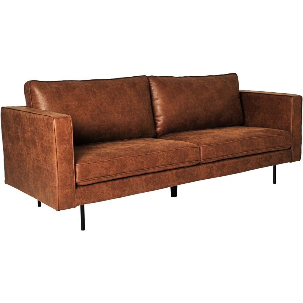 Texas 3-sits Soffa Tyg Färg Cognac