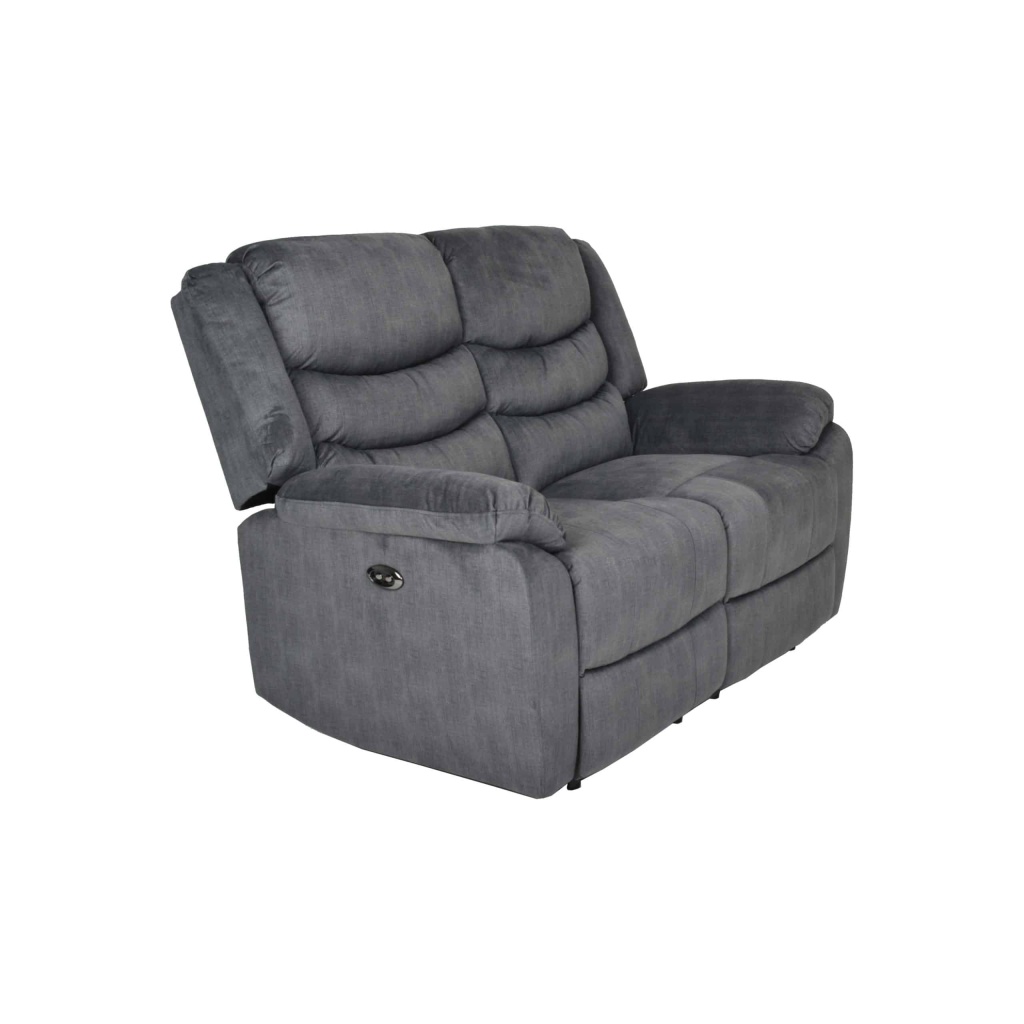 Winfield El-recliner 2-sits Soffa Ridge Grå