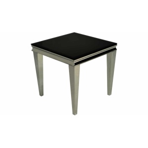 Genova Sidobord 60×60 cm Svart Glas