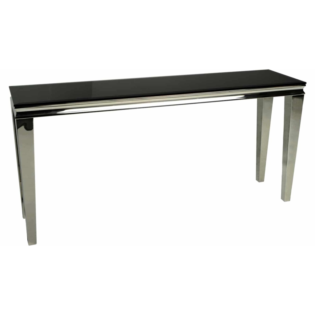 Genova Konsollbord 160x40cm Svart Glas