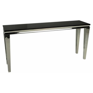 Genova Konsollbord 160x40cm Svart Glas