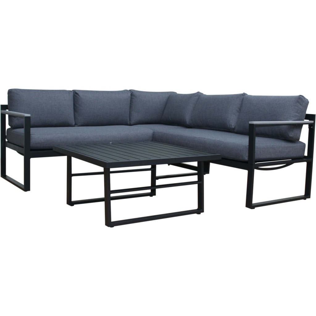 SEVILLA Hörnsoffa med bord 90x90H45