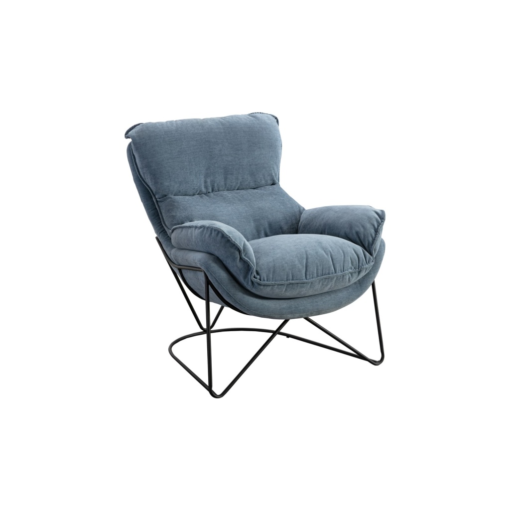 BRAY Fåtölj i tyg Washed Denim