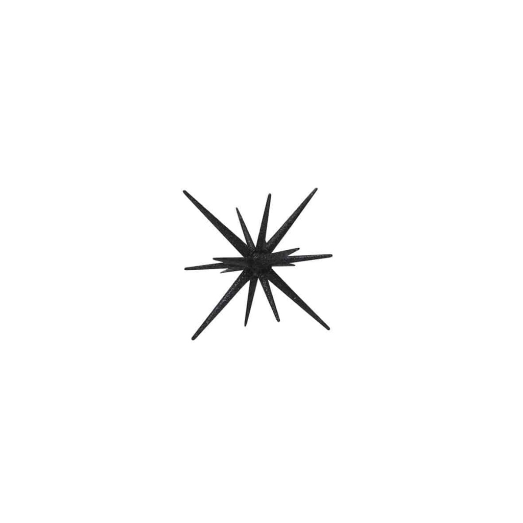 Sputnik Dekoration Svart 11.5cm
