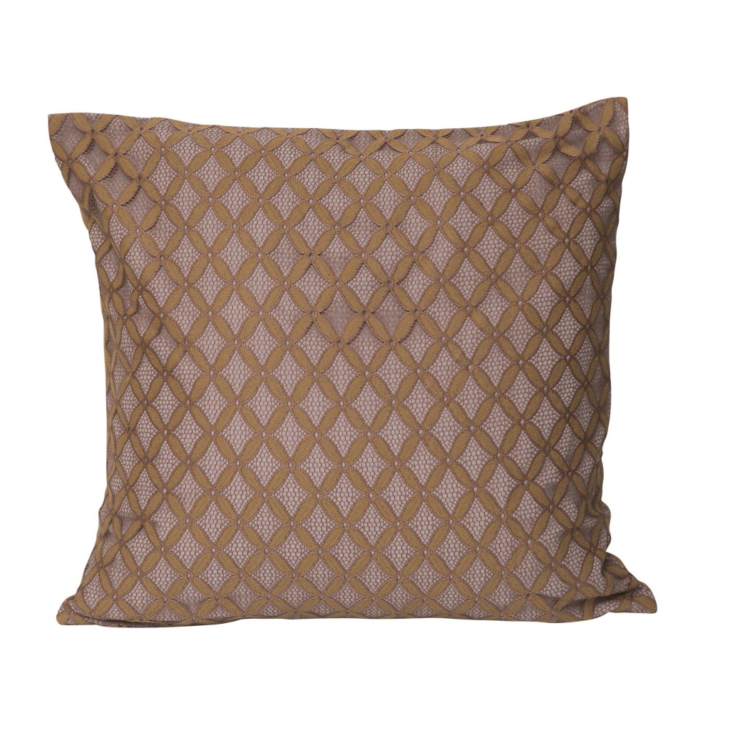 Lace Kuddfodral Brun 45x45cm