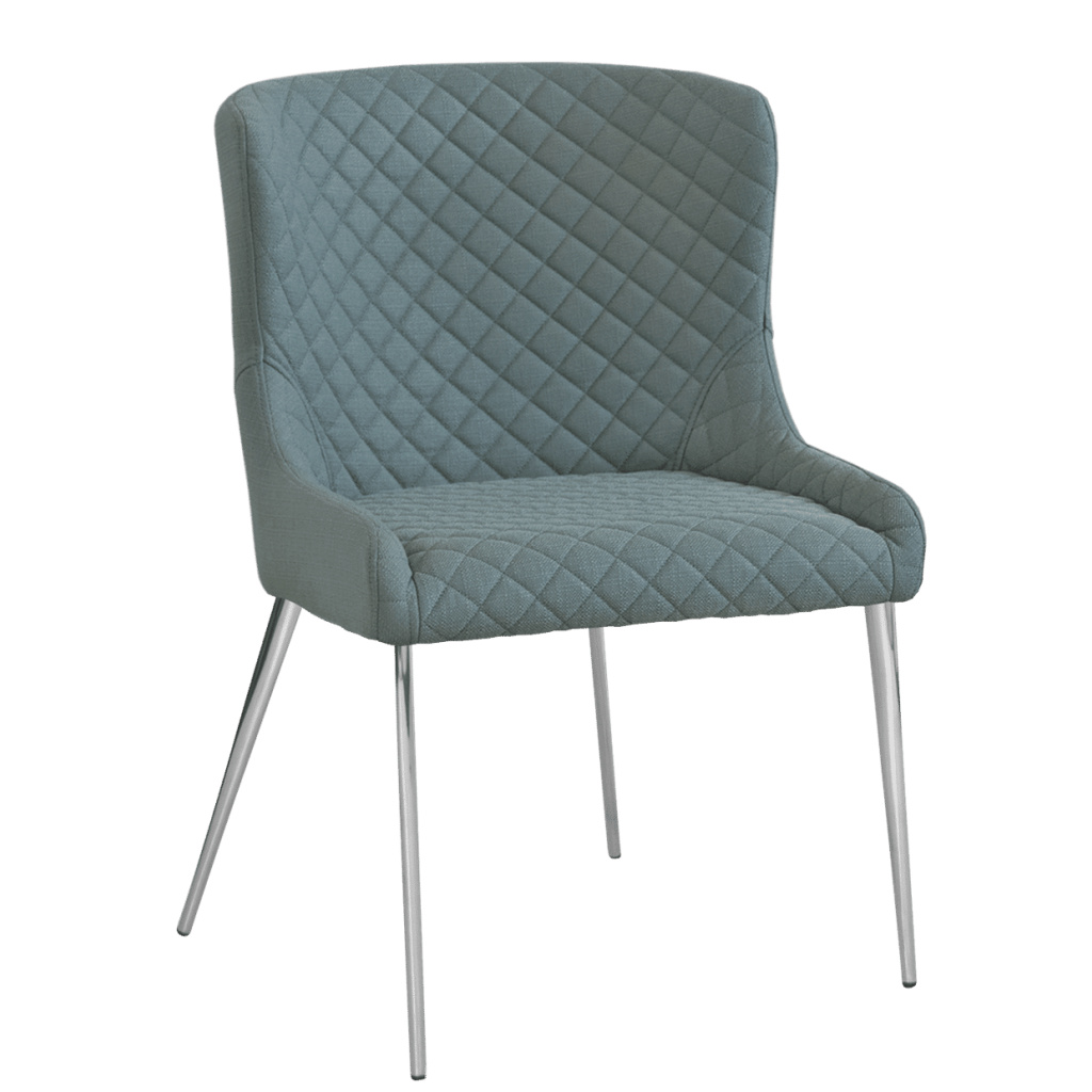 Hamilton stol Sea/Krom oval 2-pack