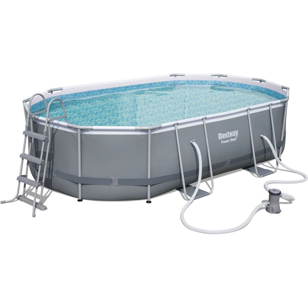Ovanmarkpool 4,88 x 3,05 m Power Steel Oval Bestway