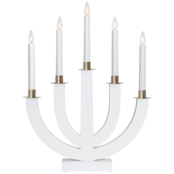 Ljusstake/Elljusstake Eli - 37x47cm - Vit/Guld - Star Trading