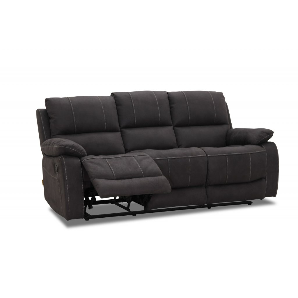 Kansas 3-sits Reclinersoffa Grafitgrå