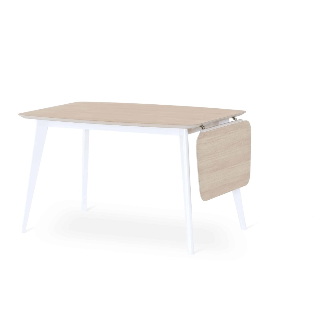 Stella Matbord 125x85+40 cm Vitoljad Ek Vitlack
