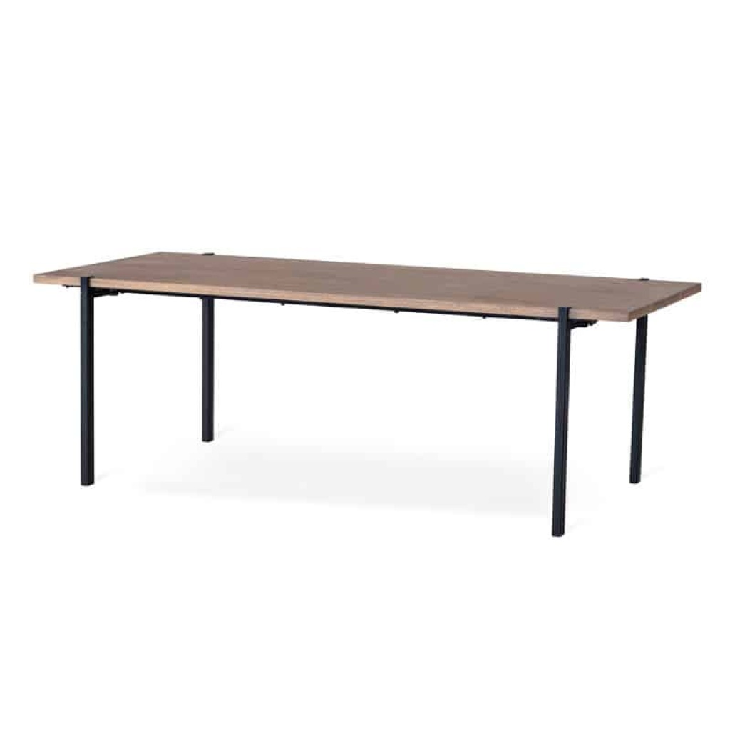 Aki matbord 220x95cm gråbetsad ek