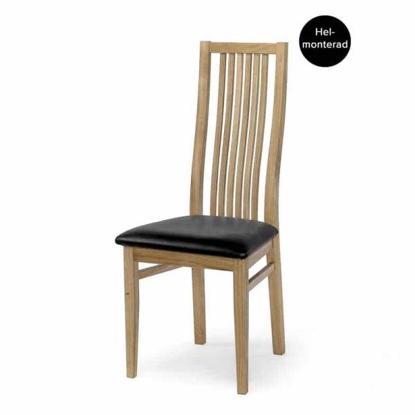 ALLEGRO stol oljad ek sits klädd läder sits