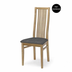 ALLEGRO stol oljad ek sits klädd tyg Nord grå