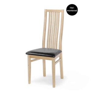 ALLEGRO stol vitoljad ek, sits läder Madras svart