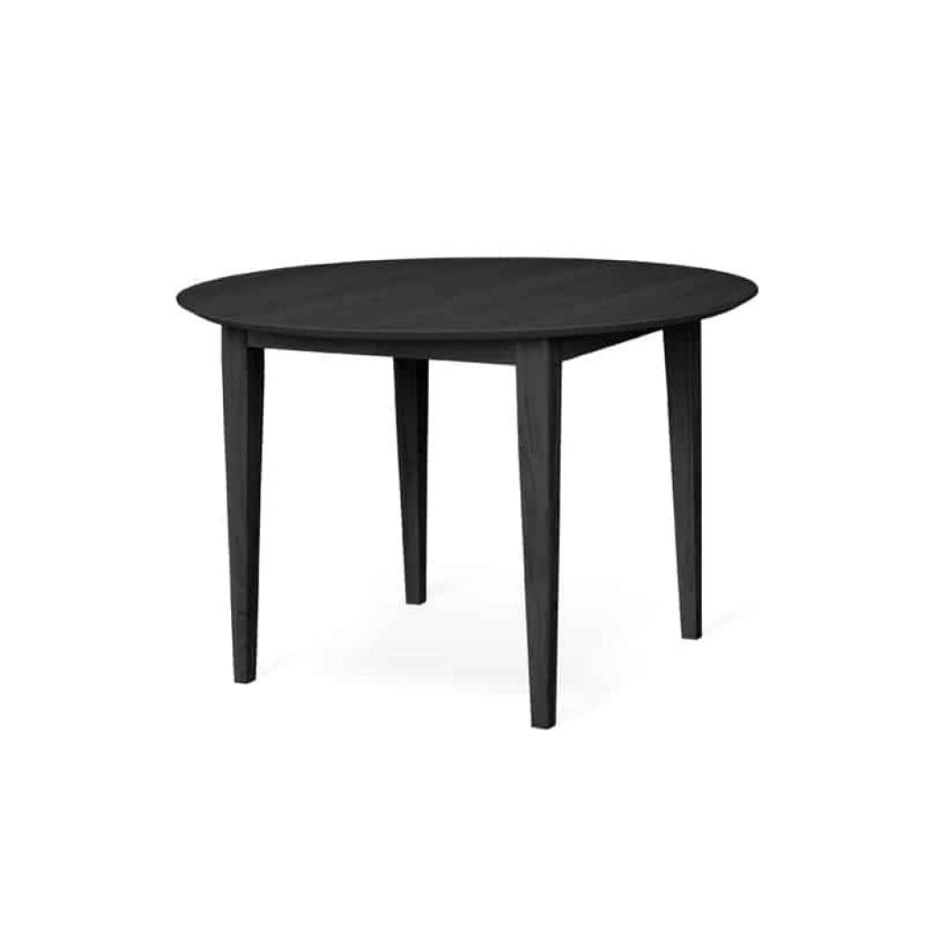 ELLA Matbord Ø 110 cm svartbetsad ek
