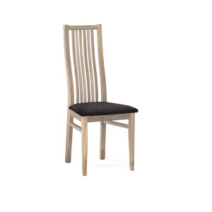 GARDA stol vitoljad ek, sits tyg Nord grå