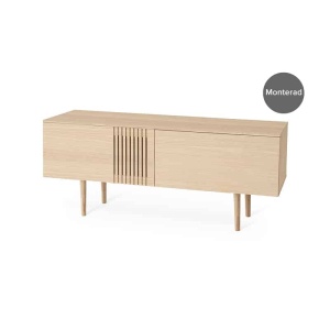 JOEL Mediabänk 120 cm vitoljad ek