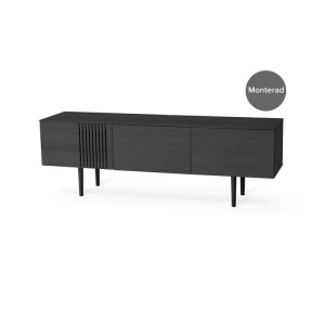 JOEL Mediabänk 150 cm svartbetsad fanerad ek