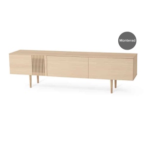 JOEL Mediabänk 180 cm vitoljad fanerad ek