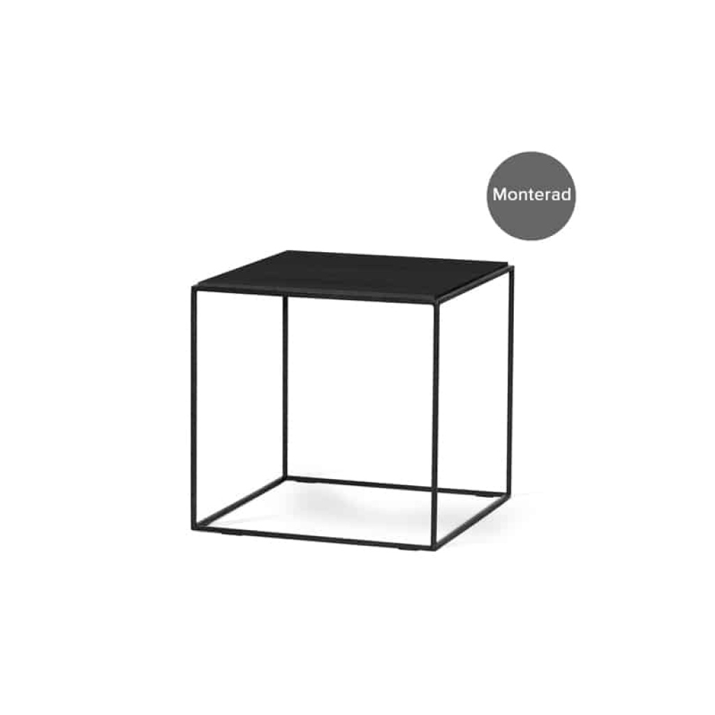 LIME soffbord 50x50 cm svartbetsad ask/svart metallunderrede