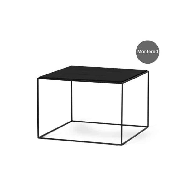 LIME soffbord 70x70 cm svartbetsad ask/svart metallunderrede