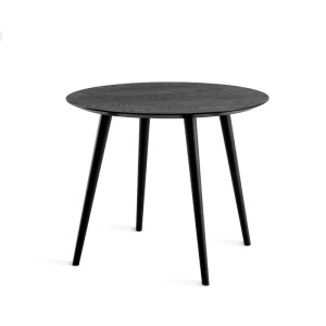 Miles Matbord Runt 80 cm Svartbetsad Ask 4 Svarta Träben