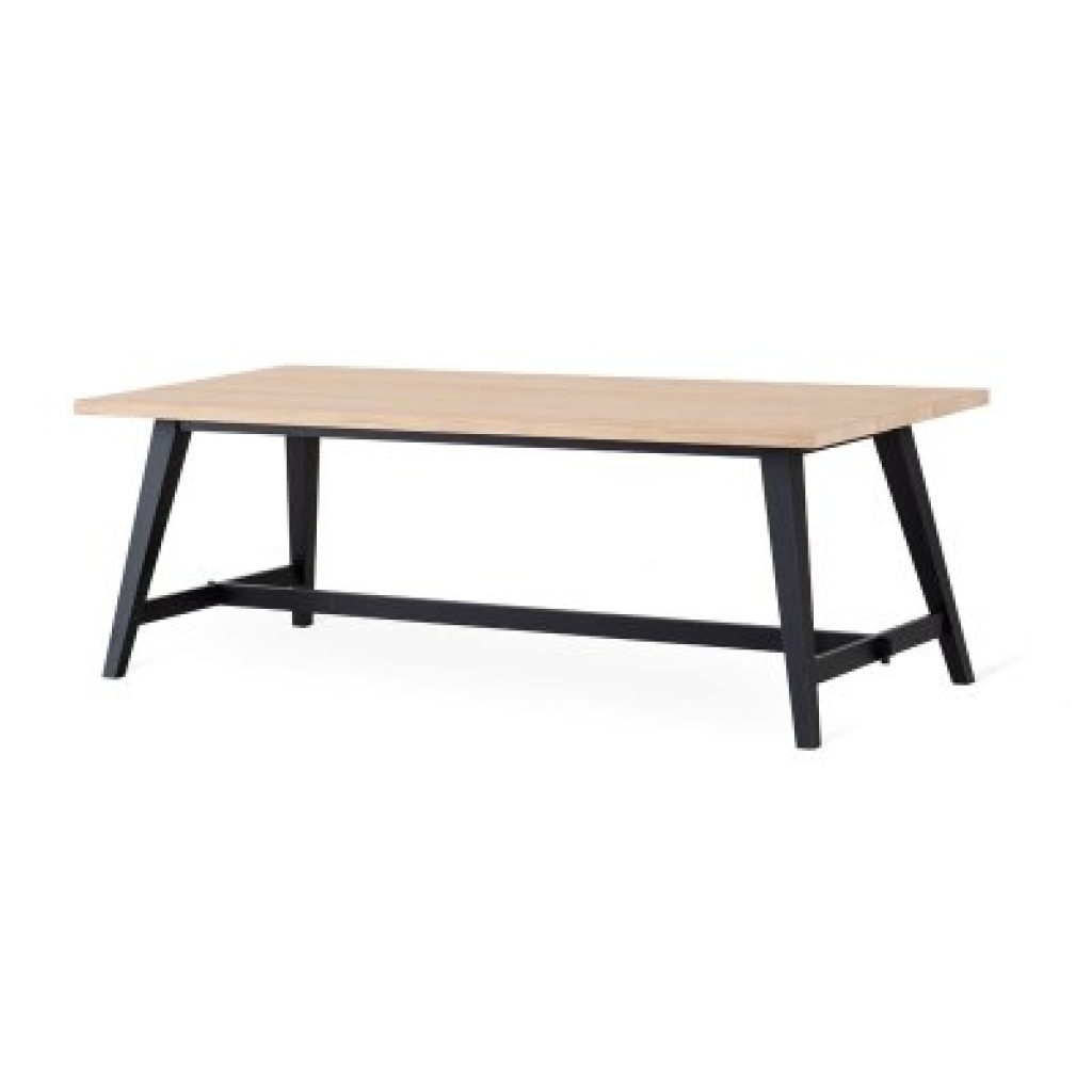 Bedrock matbord 220x95cm vitoljad ek