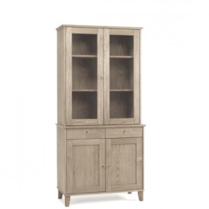 Garda vitrinskåp - Vitoljad ek