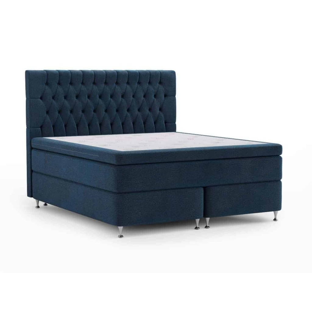 Royal Classic Sammet Kontinentalsäng med Handquiltad Gavel - Enkelsäng 140x210 cm